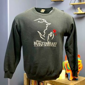Vintage Beauty and the Beast Musical Sweatshirt Size Medium